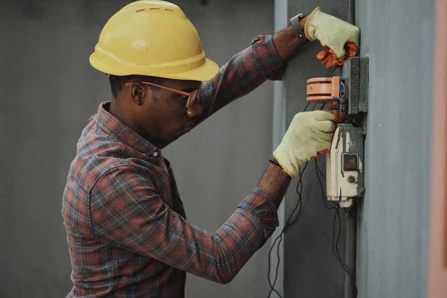 Technician performing repairs and maintenance